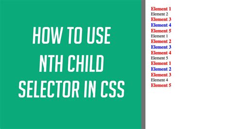 css selector nth child.